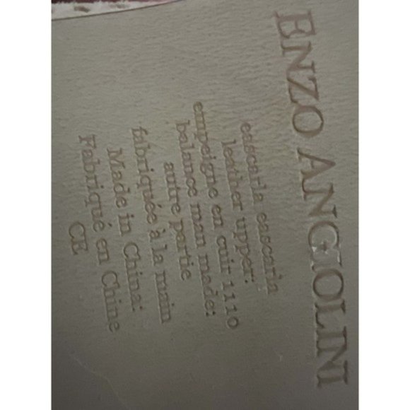 Enzo Angiolini Heels Women 7.5M Scarla Sling back Peep Toe Eyelet Platform Cream - Picture 8 of 8